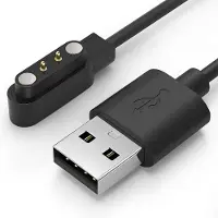 Huismerk Magnétique Chargeur Montre Connectée (2 Pins 4mm) Compatible Avec Yamay Sw022,Agptek Lw11, Ticwatch Gtx,Haylou Ls05usb Câble De Chargement 3.3ft 100cm Accessoires Pour Montre Intelligente
