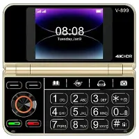YONIS Téléphone Portable Double Écran 2.8 Pouces Dual SIM BT 3.0 Batterie 1350mAh Or