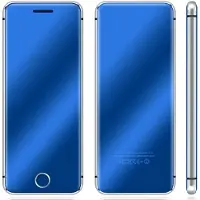 YONIS Téléphone Portable 1.54 Pouces Dual SIM Bluetooth FM Anti-Perte Or Bleu