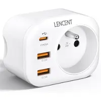GDFHDHDFHDF Prise Usb Secteur Pd 20w, Chargeur Type C+ Qc3,0 Multiprises Avec 1 Sortie Ac, 1 Usb C Et 2 Ports Usb, Prise Murale Electrique Compatible Avec Les Téléphones, Idéal Pour Bureau 4000w