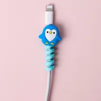 Generique Enrouleur De Bobine En Silicone, Protecteur De Câble, Ligne De Données, Dessin Animé, Protection Pour Iphone, Samsung, Android, Chargeur Usb, Housse Pour Écouteurs, 2 Pièces