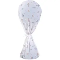 Generique Couvercle anti-poussière rond de veentilateur électrique de sol 60cm x 140cm, couverture de ventilateur sur pied avec Protection de ventilateur à fermeture éclair, sac anti-poussière