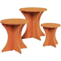 vidaXL Table Basse 3 Pcs Wax Brown 46 X 46 X 47 Cm Lumarko !