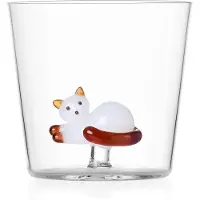 Ichendorf - Gobelet Chat Couché Bco Queue Ambre - Chat Tigré - Design Alessandra Baldereschi