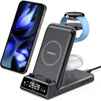 Huismerk Induction Charger For Google Pixel Watch 3/2, Charging Station For Google Pixel 9 Pro/9 Xl/9/8 Pro/8a/8/7a/Fold/7/7 Pro/6/6, Pixel Buds Pro 2, 703g2 (No Adapter)