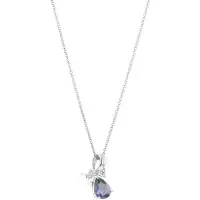 Cleor Collier Collier en argent 925/1000 et zircon femme - Argenté - Unique