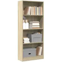 vidaXL Bibliothèque chêne sonoma 60x24x143 cm bois d'ingénierie