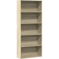 vidaXL Bibliothèque chêne sonoma 80x30x189 cm bois d'ingénierie