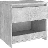 vidaXL Table de chevet Gris béton 40x30x39 cm Bois d’ingénierie