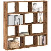 vidaXL Étagère cube murale 12 compartiments vieux bois bois ingénierie
