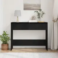 vidaXL Table console en chêne noir - 100x35x76,5 cm - Bois d'ingénierie
