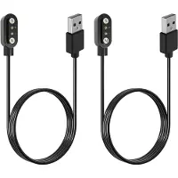 Generique 2 Pièces Chargeur Montre Connectée 2 Pins 4mm,Câble De Charge Magnétique Pour Smartwatch Universel Pour Smartwatch,Accessoires Pour Montre Intelligente,Recharge Rapide,Portable,60 Cm
