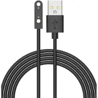 Generique Câble Recharge magnétique USB Smartwatch pour Intelligentes Chargeur Montres Connectée Câble,5W Magnétique USB Câble,Magnétique Noir 2 Broches 7,62 mm Smartwatch Universel Câble de Charge