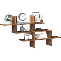 vidaXL Étagère murale vieux bois 124,5x18x60,5 cm bois d'ingénierie