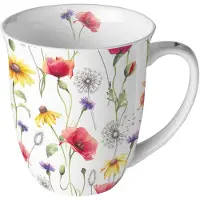 Ambiente Tasse En Porcelaine Fine Prairie De Coquelicots