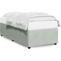 vidaXL Cadre de lit sans matelas gris clair 100x200 cm velours