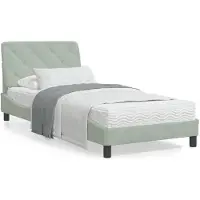 vidaXL Cadre de lit sans matelas gris clair 80x200 cm velours