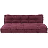 vidaXL Coussins pour canapé en palettes , lot de 2, marron, 120 x 80 x 38 cm, tissu