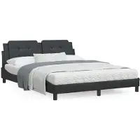 vidaXL Cadre de lit sans matelas "Zadar" noir 160x200 cm similicuir