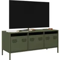vidaXL Armoire TV vert olive 101,5x39x43,5 cm Acier laminé à froid