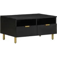 vidaXL Table basse noire 80x54x40 cm bois composite