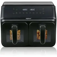 Alpina Heissluftfritteuse 2x4L 1200W, Friteuse, Noir