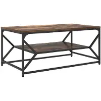 vidaXL Table basse en chêne fumé 90 x 50 x 40 cm