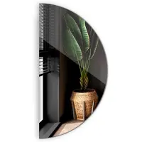 Tulup (30x60 cm) Miroir Demi-Cercle Semi Circulaire Mural Design Moderne Décoration Intérieure