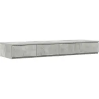 vidaXL Tiroirs de lit avec tiroir Gris béton 120 x 36.5 x 16.5 cm