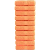 vidaXL Serviettes d'invité de qualité supérieure SOLUND 10 pcs orange
