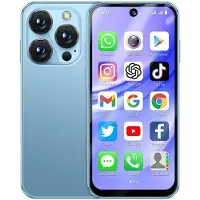 YONIS Smartphone 4G Android 12 6GB+128GB Écran 3.8 Pouces Double SIM GPS OTG Noir Bleu