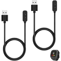 Generique 2 Pièces Câbles De Charge Usb Magnétiques Compatible Avec Montre Connectée Xplora X5/X5 Play/X4 Chargeur Magnétique Smartwatch Portable Chargement Rapide Sécurisée,Matériau Durable Noir,1m