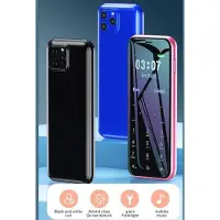 YONIS Téléphone Portable Ultra Mince Léger Batterie 1000mAh Écran 1.44 Pouces Dual SIM Bleu