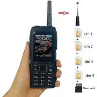 YONIS Téléphone Incassable Étanche Antichoc Anti-Poussière Batterie 2400mAh Quad SIM Bleu