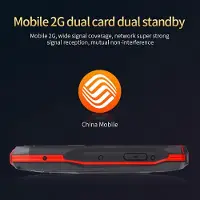 YONIS Téléphone Incassable Étanche Antichoc Écran 2.4 Pouces Batterie 2500mAh Dual SIM Rouge