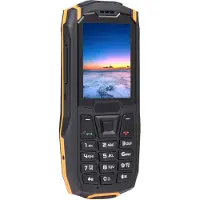 YONIS Téléphone Incassable Étanche Antichoc Écran 2.4 Pouces Batterie 2500mAh Dual SIM Orange