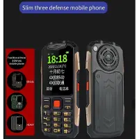 YONIS Téléphone Incassable Étanche Antichoc Batterie 4800mAh Dual SIM Écran 2.4 Pouces Rouge
