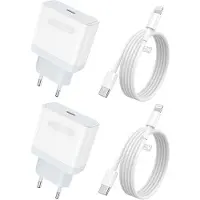Generique Chargeur Rapide Iphone,[Mfi Certifié] 2 Pack Pd 20w Usb C Rapide Chargeur Avec 2m Lightning Vers Usb C Câble,Type C Adaptateur Secteur Pour Iphone 14/14 Pro Max/13/13 Pro Max/12/11/Xr/X/Se/8/7/Ipad