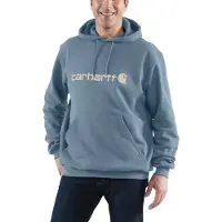 Carhartt Signature Logo Hoodie Bleu M Homme