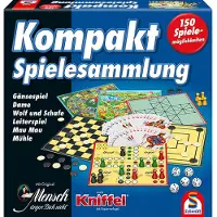 Schmidt Spiele Kompakt-Spielesammlung, collection de jeux, 150 possibilités de jeux, à partir de 6 ans, 49188