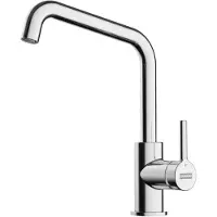 Franke LINA U, Standard, Chrome, Laiton, Mitigeur à levier, Autoretour, 3,5 cm