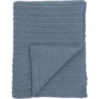 Organic Home Castle Plaid Dune Sea Blue, 130x170cm, GOTS (170 x 130 cm)