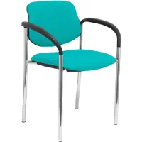 Nowy Styl Chaise fixe piètement Villalgordo bali vert chromé avec accoudoirs