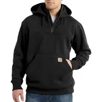 Carhartt Sweat-shirt Quart De Zippé Poids Lourd Noir - M