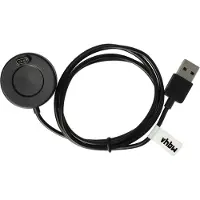 VHBW Station De Charge Usb Compatible Avec Garmin Forerunner 245m, 255 Music, 255 Montre Connectée - Chargeur Support Avec Câble, 100 Cm Noir