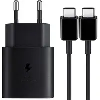 E.F.Connection Pack Chargeur Rapide 25w Noir Usb-C + Câble Usb-C Vers Usb-C 1m Pour Xiaomi Redmi A1 / A1+ -