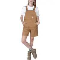 Carhartt Rugged Flex Relaxed Fit Canvas Ladies Salopette courte Taille