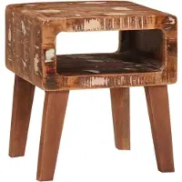 vidaXL Tables d'appoint Marron 40 x 32 x 46 cm Bois de mangue massif