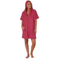 Ocean & Earth V Neck Hooded Poncho Rose S-M