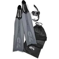 C4 Up Soft+condor+meltemi+mesh Bag Spearfishing Set Gris EU 36-37